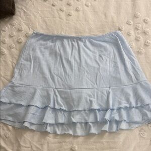 wild fable baby blue tiered ruffle mini skirt